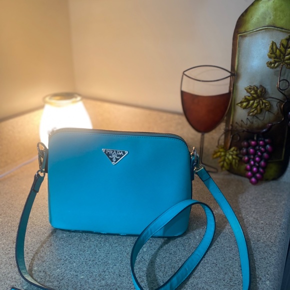 Aqua Blue PRADA Crossbody Purse - Picture 4 of 10